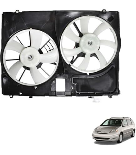 Radiator Cooling Fan Replacement For 2006-2010 Toyota Sienna - Direct Fit, Quiet, Dual Fan, Part # 163630P110 & More