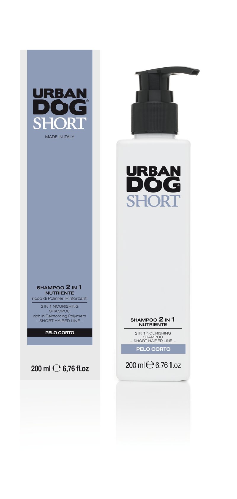 2 IN 1 NOURISHING SHAMPOO SHORT, rich in Reinforced Polymers, 200 ml, OGM Free and 100% Made in Italy