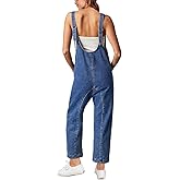 GREAIDEA High Roller Denim Jumpsuits for Women Casual Sleeveless Loose Baggy Overalls Jeans Pants Jumpers with Pockets