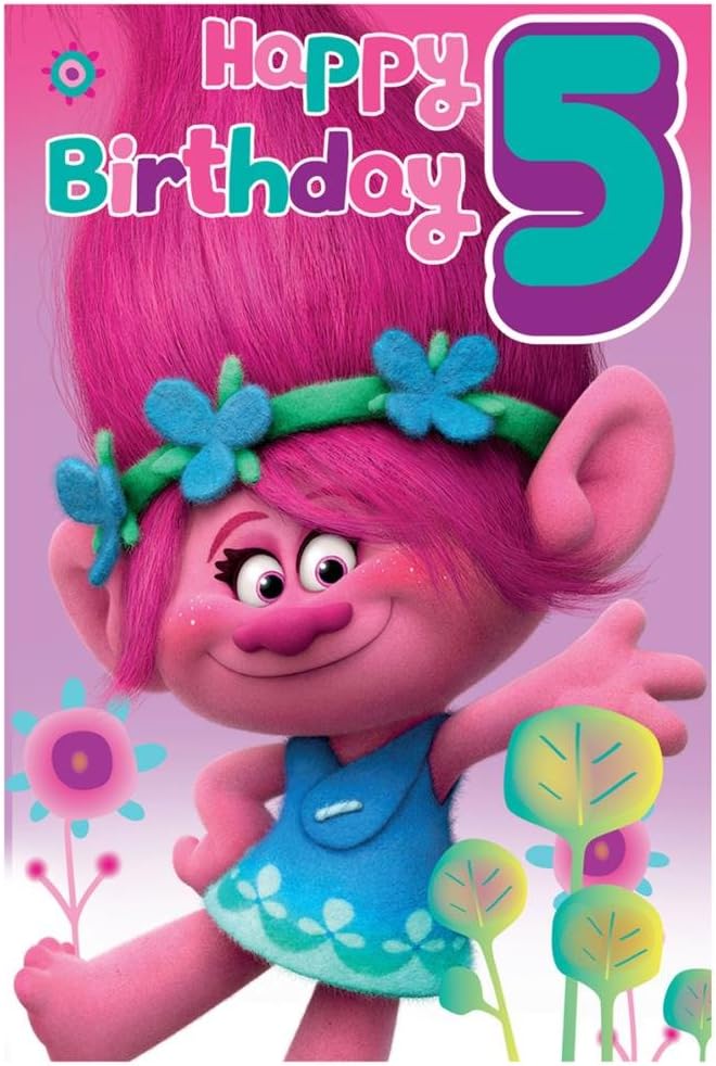 Trolls 5eme Carte De Joyeux Anniversaire Amazon Fr Jeux Et Jouets