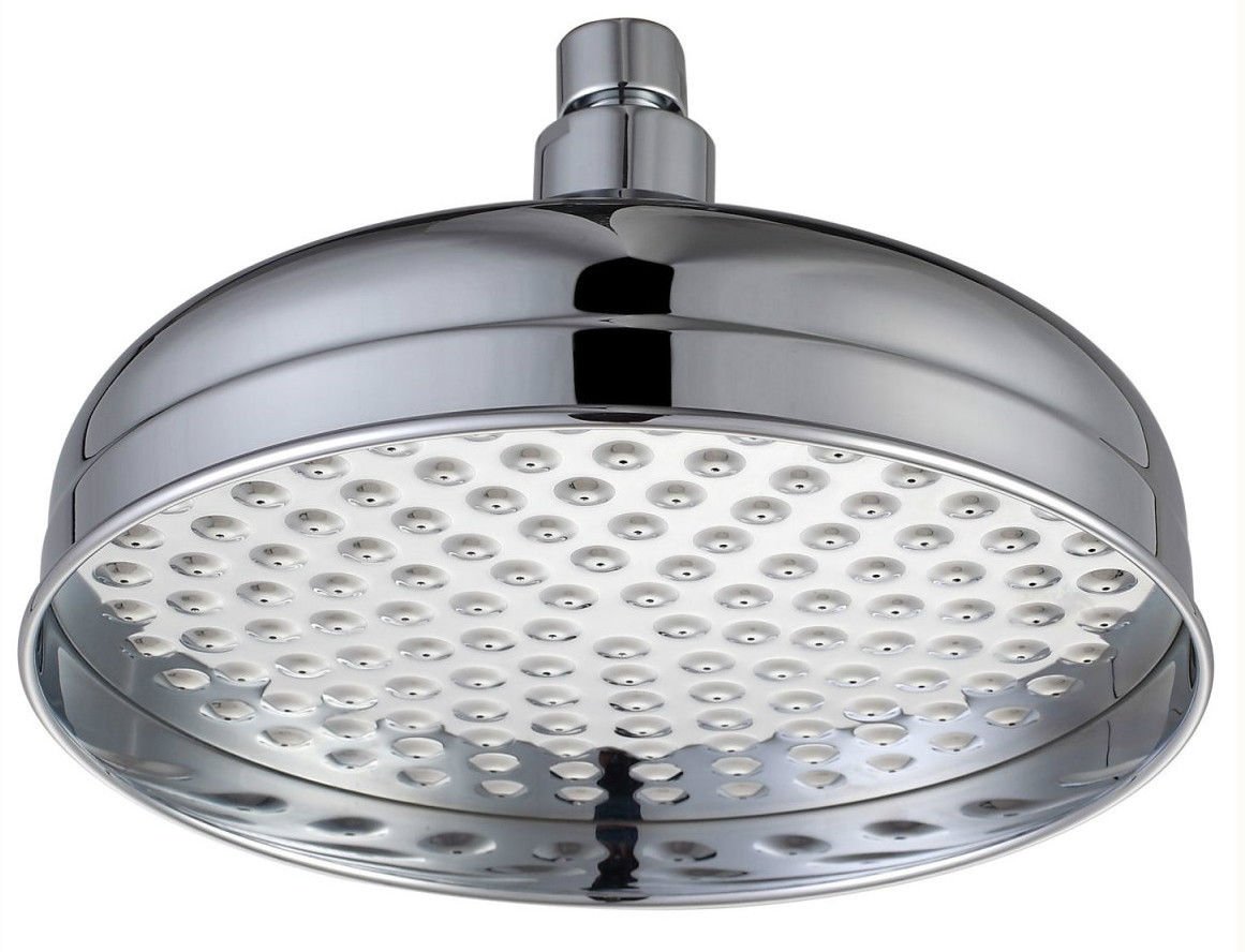 Round Traditional Shower Rose Head Fixed Over Head Rain Swivel Joint