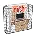 Country Rustic Gray Metal Wire Wall Mounted Magazine, File & Mail Holder Basket w/Chalkboard Label