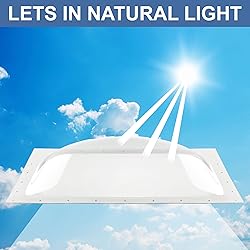 RecPro RV Skylight Cover Bubble | 14" x 22" | White