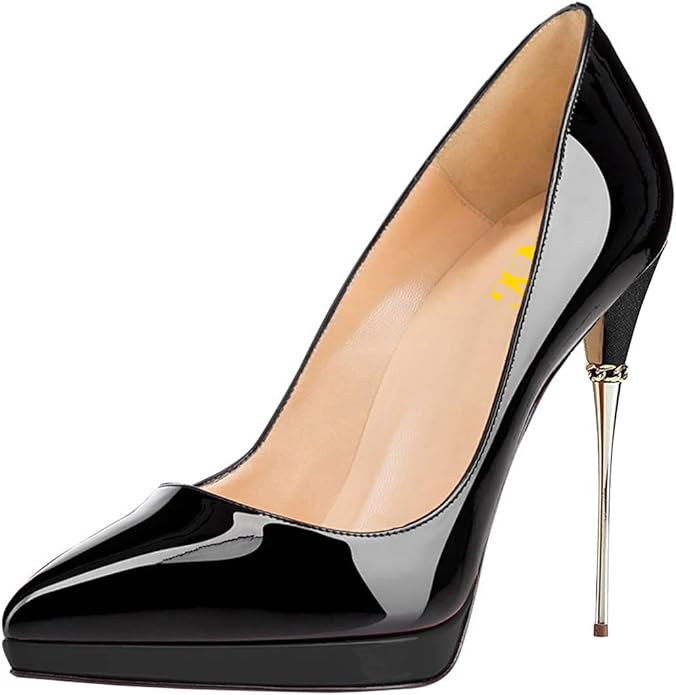 NUYG Women Platform Pumps Pointed Toe