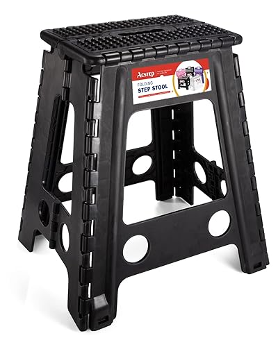 ACSTEP 18 Inch Folding Step Stools for Adults and Kids, Non-Slip