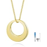 BEILIN Sterling Silver Circle of Life Eternity Memorial Urn Necklace Always with me Cremation Jewelry Pendant Necklaces for ashes