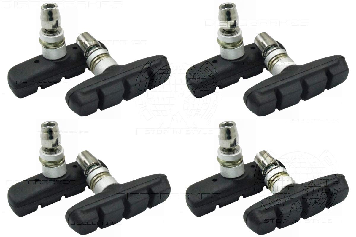 4 Pairs of V Brake Pads for Shimano SRAM Avid Tektro Diacomp (8 Pads) Bicycle