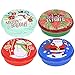 Round Plastic Printed Resuable Christmas Food Storage Containers with Lids, 9