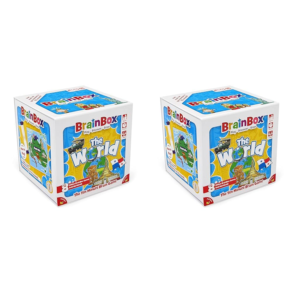 BrainBox The World | Fun & Educational Card Game | Ages 8+ | 1+ Players | 10 Minutes Play Time (Pack of 2) — image 1