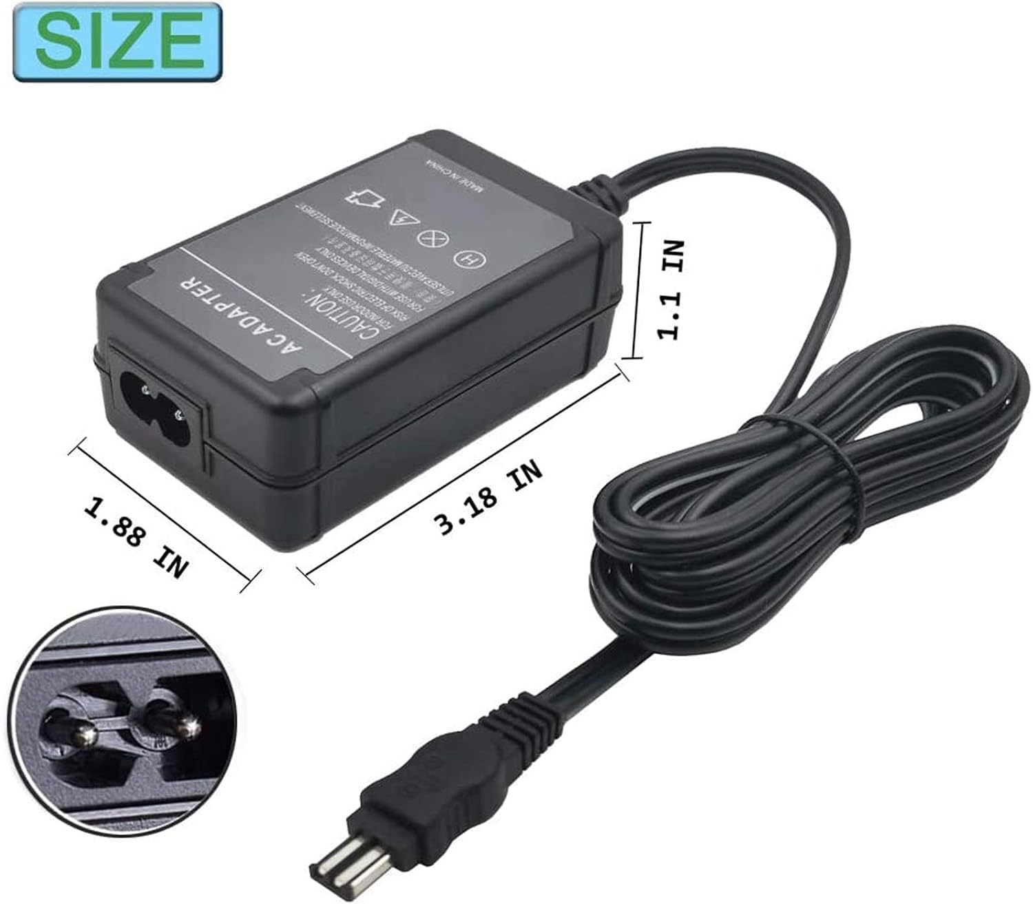 TKDY AC-L200 AC Power Adapter for Sony Handycam Camcorder DCR-DVD DCR-HC DCR-SR DCR-SX HDR-CX HDR-HC HDR-PJ HDR-SR HDR-XR HDR-UX HDR-TD NEX-VG FDR - Image 3