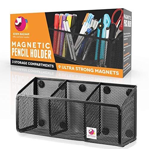 Large Pencil and Pen Holder, 3 compartments Storage