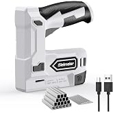 Bielmeier 2-in-1 Cordless T50 Staple Gun &amp; Brad Nailer, 4V Battery Powered | Electric Fastening Gun Fits 3/8" &amp; 1/2" T50 Staples for Upholstery, Furniture Repair, DIY Canvas, Crafts &amp; Softwood
