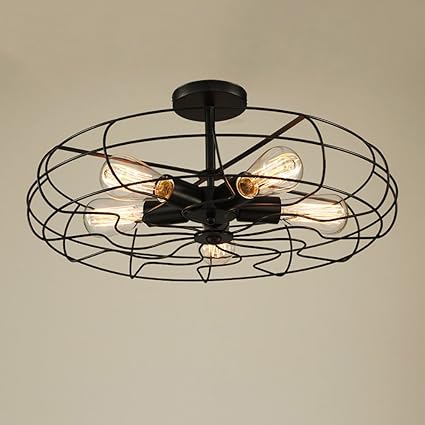 Toym Us American Village Industrial Wind Black Paint Iron Ceiling Mounts Creative Creative Retro Fan Aisle Ceiling Lamps Color Large