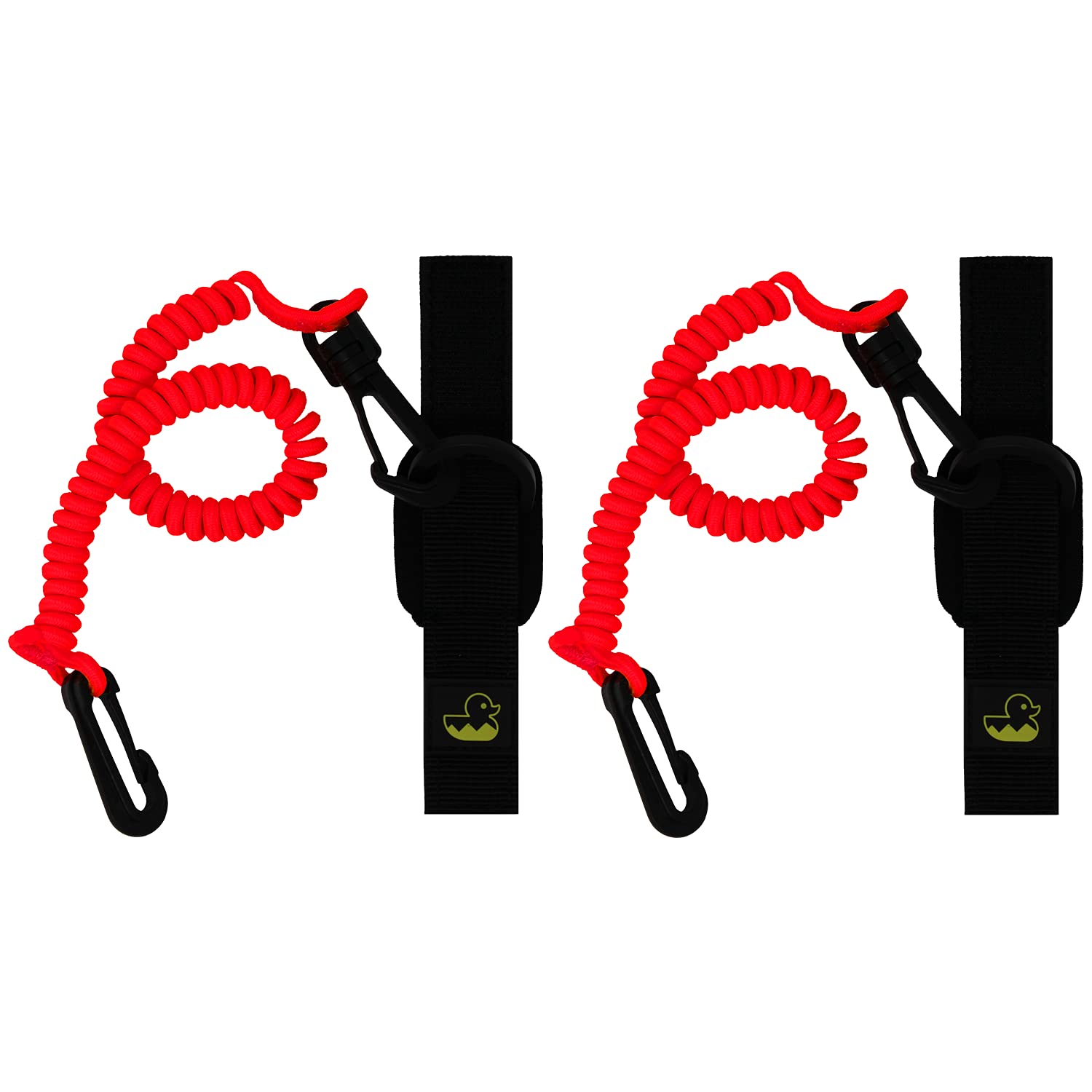 Survival Duck 1.8m Kayak Paddle Leash, Pack of 2 Red