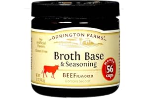 ORRINGTON FARMS Broth Base & Seasoning, Beef Flavored, 12 oz, Makes 56 Cups (Update Version)