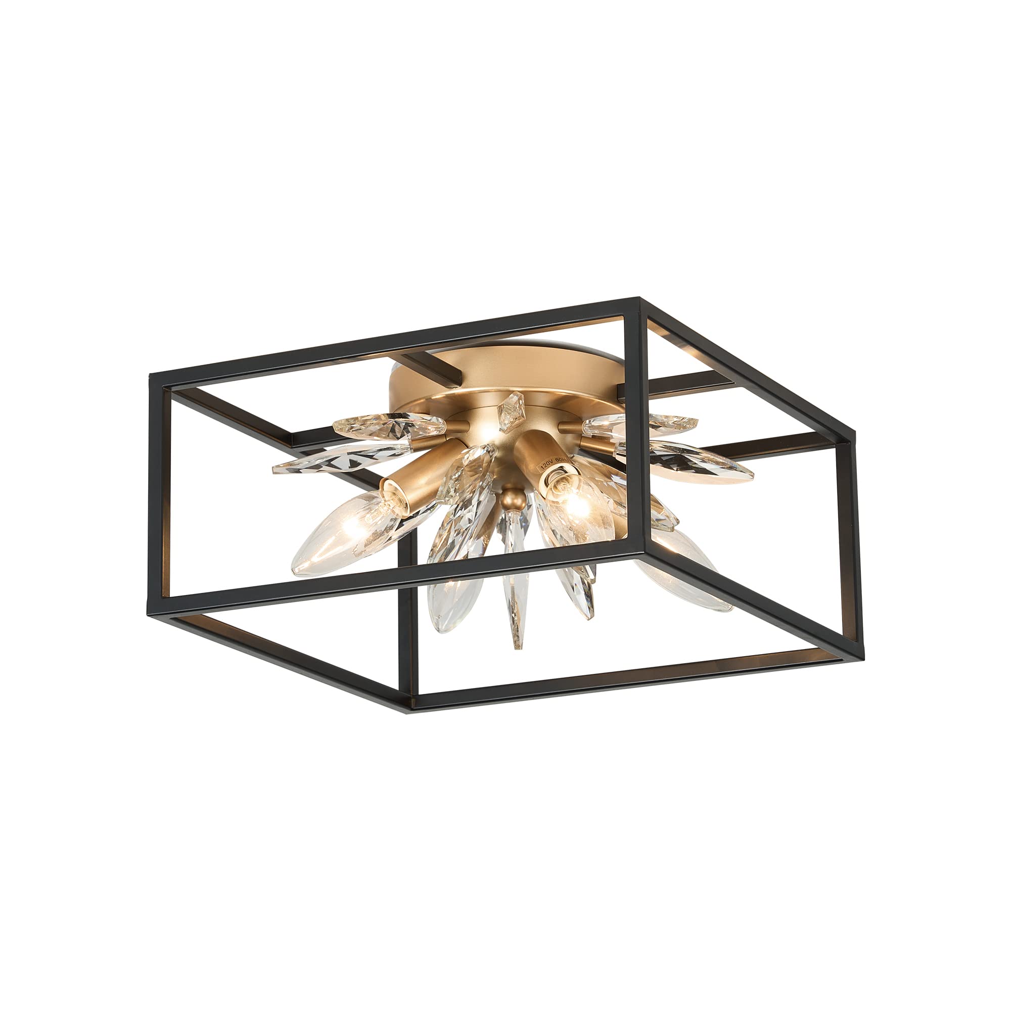 Photo 1 of SONLA Flush Mount Ceiling Light-Hallway Ceiling Light Fixtures 12" Flushmount Light Fixtures - 4-Lights Close to Ceiling Lights - Crystal - E12 Socket, C1879-S