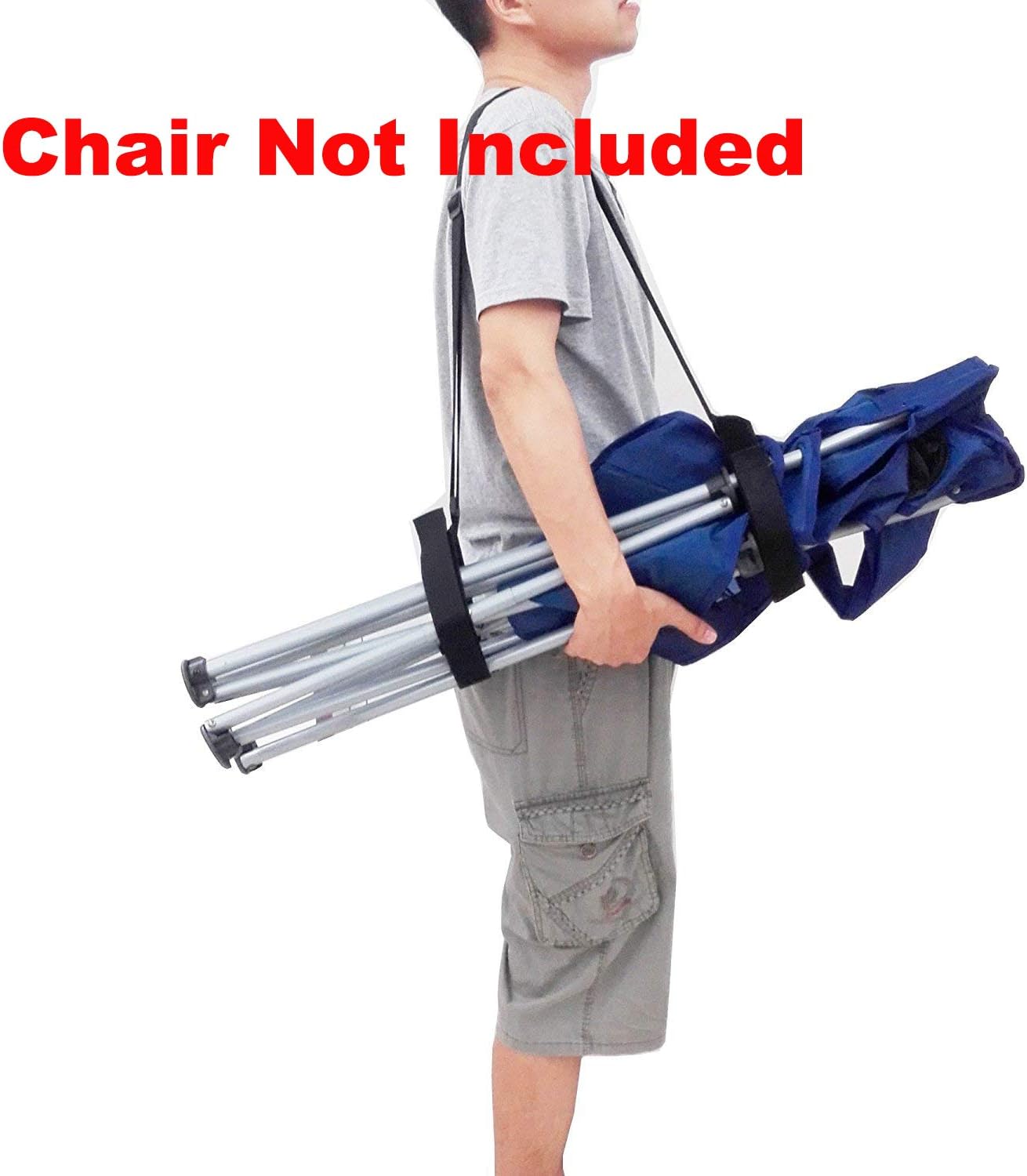2 X Adjustable Beach Chair Carry Strap Universal Folding Chair Carry Strap Bed Chair Carry Strap - 2 Straps Per Pack (Chair Not Included): Kitchen & Dining