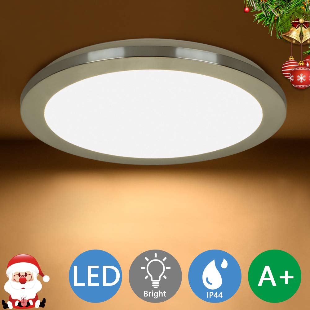 PADMA Bathroom LED Ceiling Light Fitting 15W 1200lm Warm White