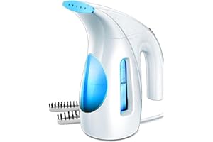 HiLIFE Steamer for Clothes, Portable Handheld Design, 240ml Big Capacity, 700W, Strong Penetrating Steam, Removes Wrinkle, for Home, Office(ONLY FOR 120V) (Blue)