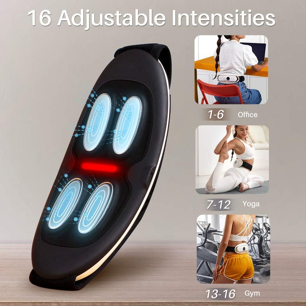 Lower Back Massager for Back Pain, Cordless Back Massage Belt with Heat for Women Men: Health & Personal Care