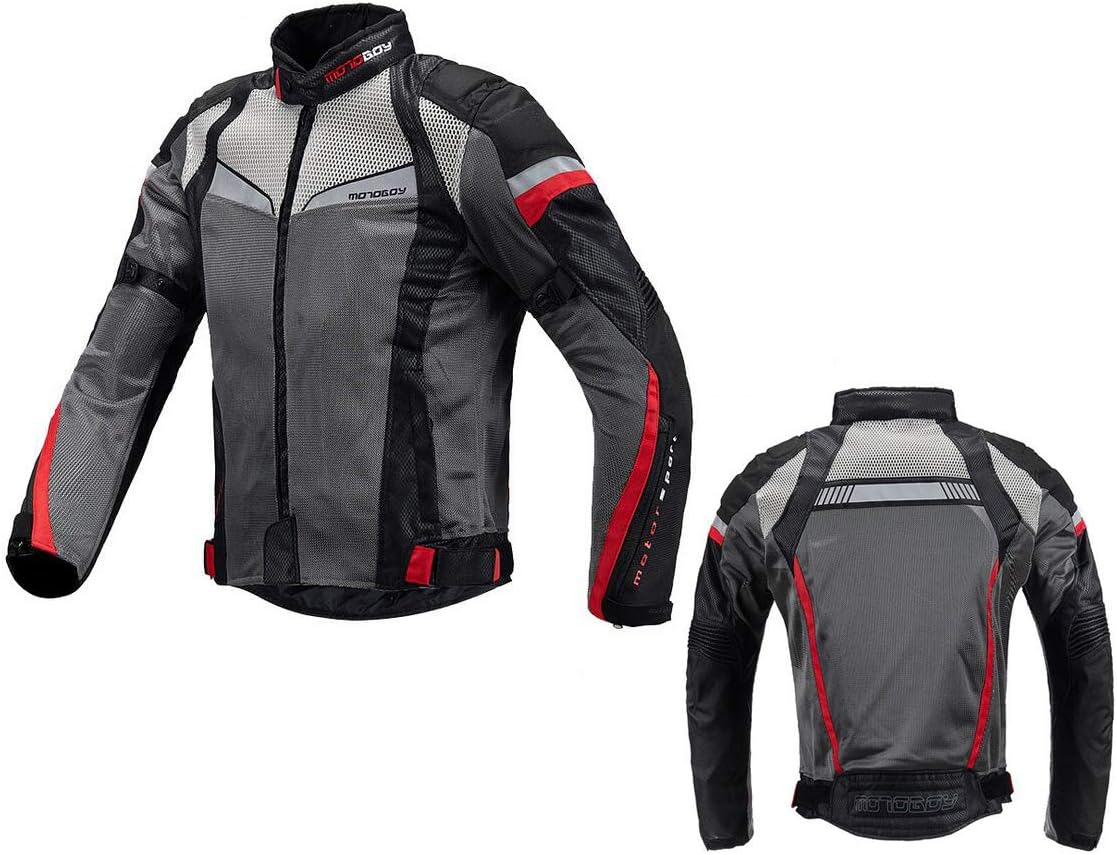 LCHENX-Motorbike Jackets Bike Rider Waterproof Motorcycle Coat Shirt All Weather Jacket for Mens (Gray)