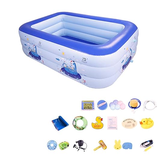 SGFERT Bañera Hinchable, Piscina Cuadrada Hinchable para Niños Y ...