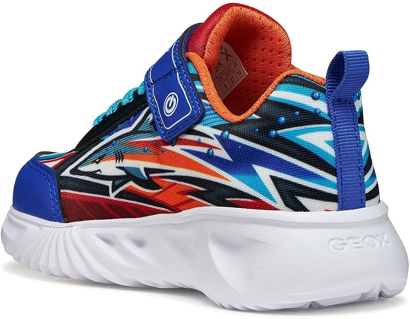 J Assister Boy B Sneaker, Royal/Orange, 34 EU