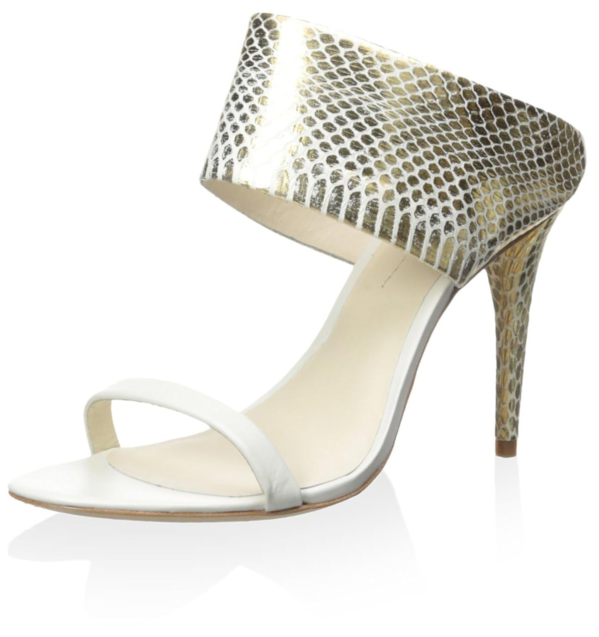 Buy AERIN Women�s Larissa Sandal, Gold/Ivory, 5 M US at