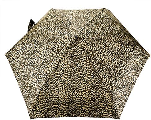 Mini Umbrella for Purse, Totes Compact Micro Manual 38 Inch Travel Canopy (Animal Print)