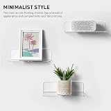OAPRIRE Acrylic Floating Shelves Set of 2 9 Inch Clear Wall Storage view 6