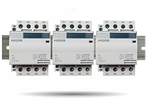 MIGRO 12 Pole Contactor Normally Open Lighting Contactor 120V Coil, 4 x 3 Set 30A, 40A, 50A, 60A