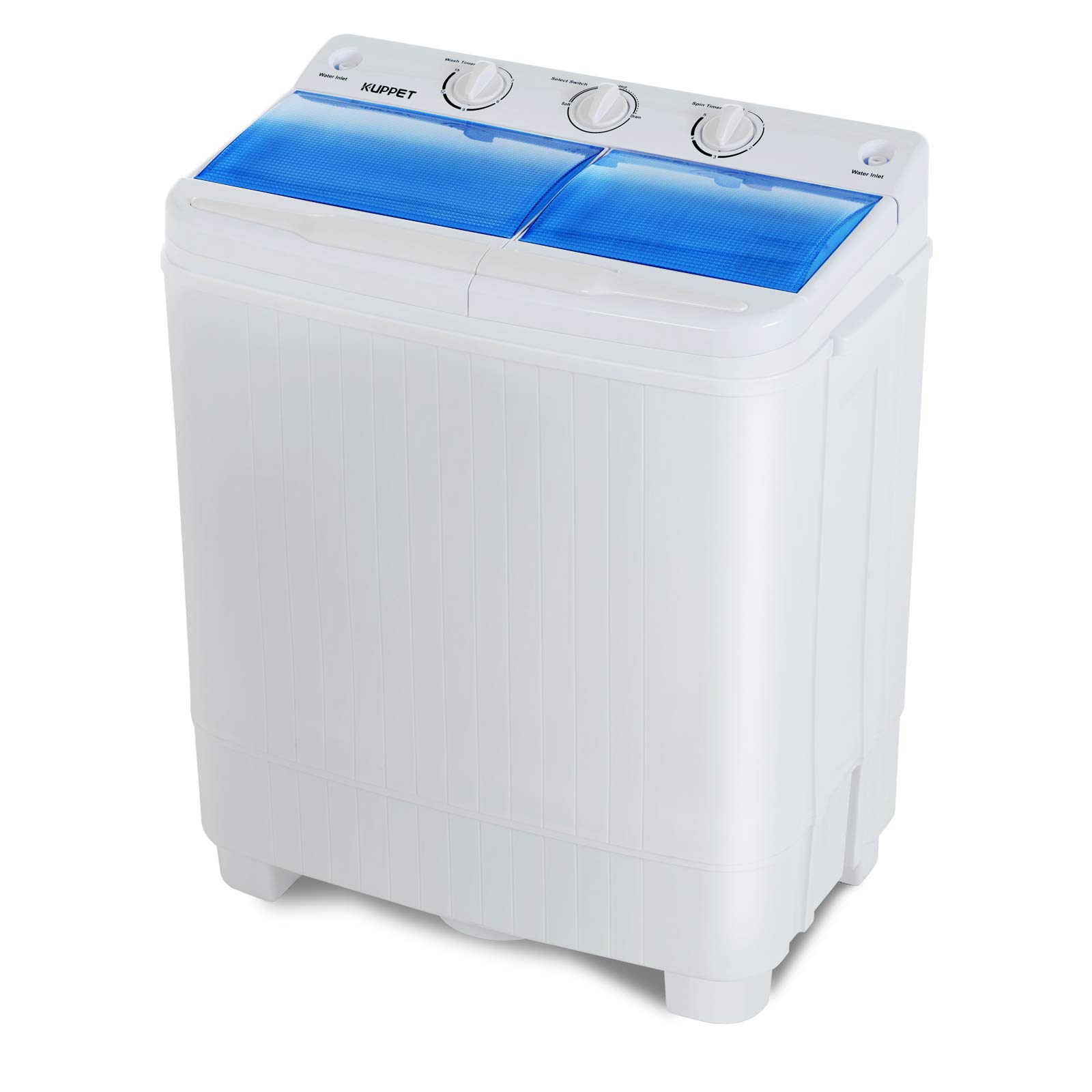 KUPPET Portable Washing Machine, 17lbs Compact Twin Tub Washer and Spin