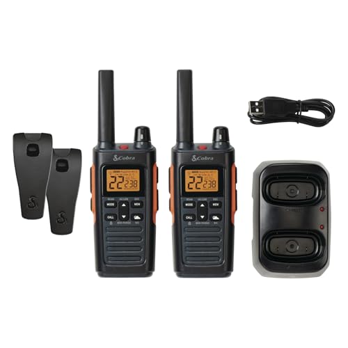 Walkie Talkies Cobra RX680 (paquete de 2), diseño resistente al agua IP54