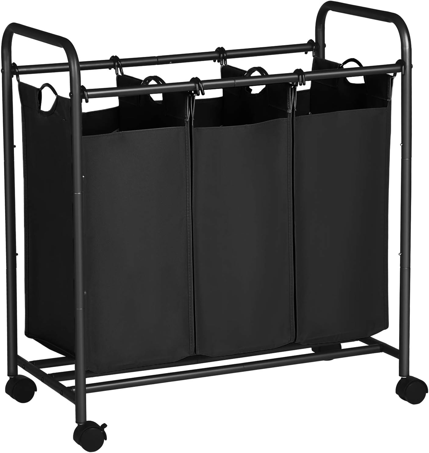 SONGMICS Laundry Basket, Laundry Trolley with 3 Removable Fabric Bags