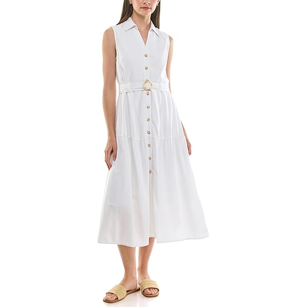 Nicole Miller Womens Sheath Dress, 8 White/Blk at Amazon Women's Clothing  store