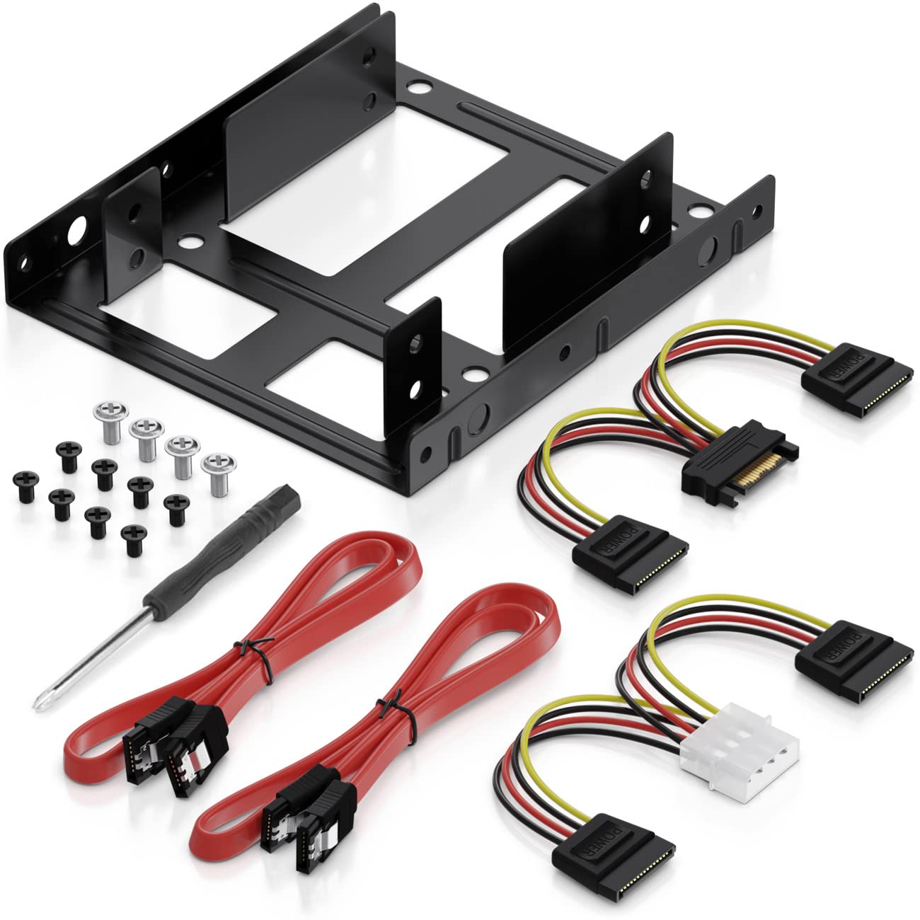 deleyCON mounting frame black black DUAL 3 - für 2x SSD