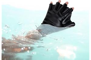 Baluue 2Pcs Swimming Gloves, Aquatic Swimming Webbed Gloves, Water Training Hand Webbed for Men Women Adult Water Resistance