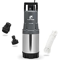 FLUENTPOWER Deep Well Submersible Pump, 1.5HP 115V, 1700GPH, 147' Head, Automatic On/Off High Pressure Water Pump with 49ft C