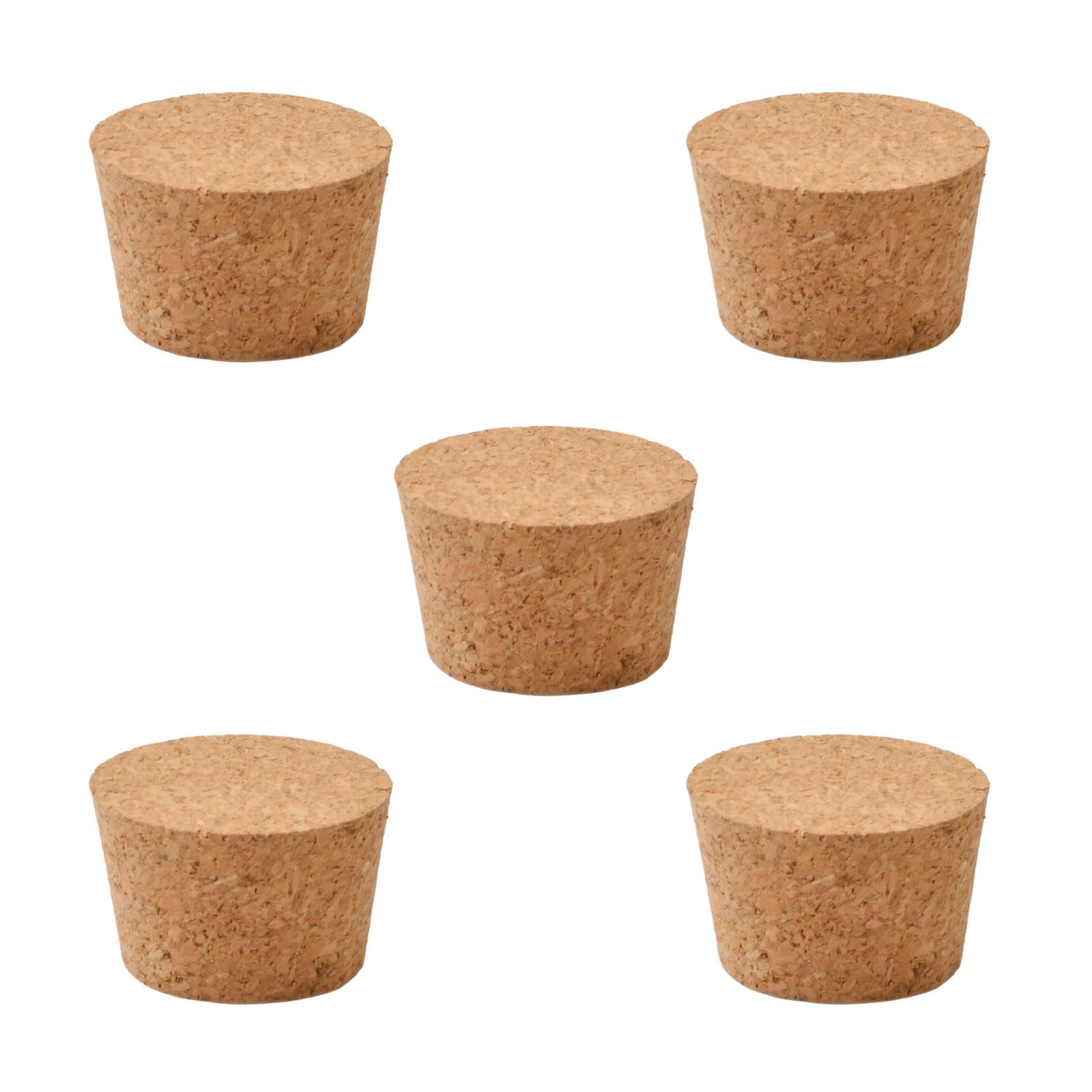 INCREWAY Tapered Cork Stoppers, 5PCS Conical Wooden Wine Bottle Stopper Cork Plugs Replacement Corks for Wine Bottle Glass Bottle Jars, 55 * 45 * 35mm