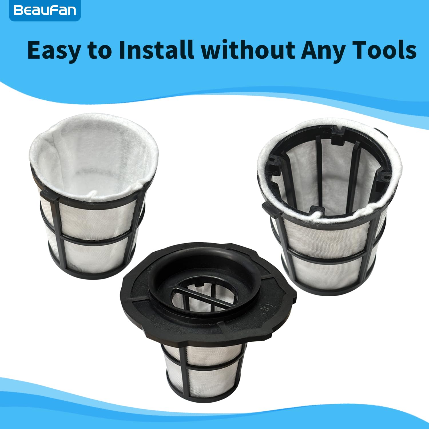 6 Pack Staubsaugerfilter Ersatzbeutel Kompatibel mit Einhell Power X-changeTE-VC 18 Li-Solo & TE-HV 18/06 Li-Solo kabellosen Standstaubsauger 4