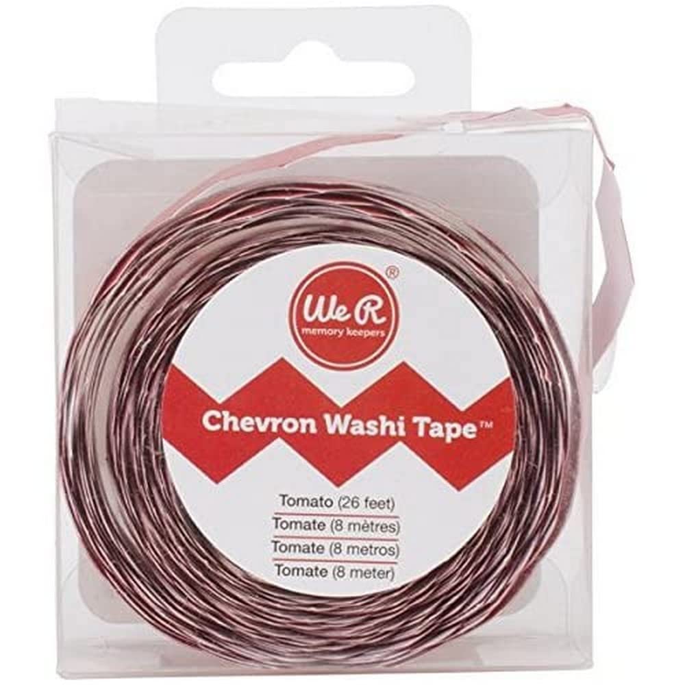 Washi We R Memory Keepers Chevron Tape, Tomato — image 1