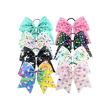 Bestoyard Grosgrain Ribbon Hair Bows Ponytail Holder Hair Tie Baby