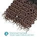 Faux locs crochet hair curly faux locs 12inch 6packs wave braiding hair curly end Goddess Locs Synthetic Braids Hair Extensions(OT/30)