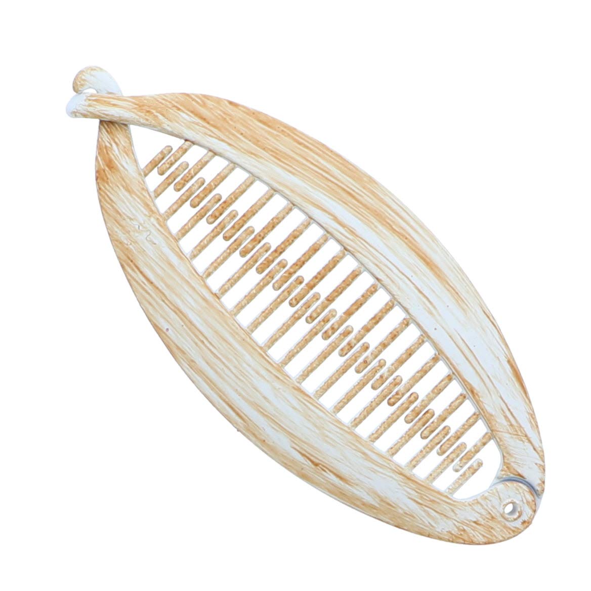 Wood Look Banana Combs Hair Clip Natural Beauty