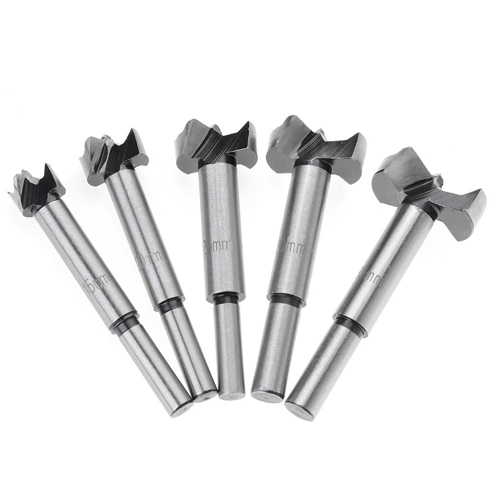 QLOUNI 5Packs Forstner Drill Bits Sets/1535mm high Carbon Steel Long