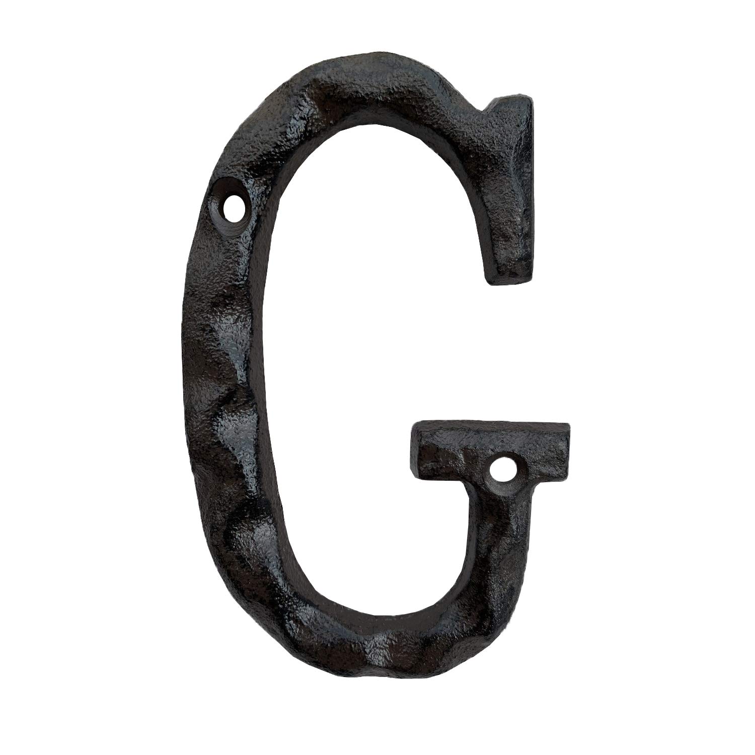 Cast Iron House Letter 'A' – 5 Inch High, Rustic Hammered Finish, Matches 5.5 Inch Numbers - View #11