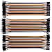 Kuman 120pcs Breadboard Jumper Wires for Arduino Raspberry Pi 3 40pin Male to Female, 40pin Male to Male, 40pin Female to Female Ribbon Cables Kit Multicolored Pack K45
