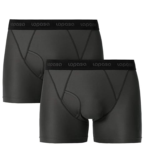 LAPASA Herren 2er Pack Funktionsunterwäsche - SCHNELLTROCKNEND & GERUCHS-RESISTENZ - Sport und Outdoor Unterwäsche, M16 MEHRW