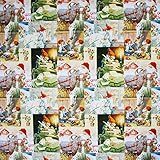 Christmas Wrapping Paper God Jul Santa Scenes