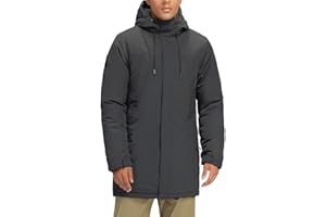 CAMELSPORTS Mens Winter Coats Long Warm Jacket with Hood Casual Quilted Puffer Parka Windproof Jackets